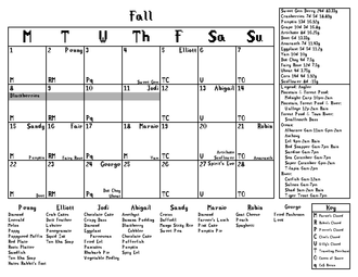 Fall Calendar