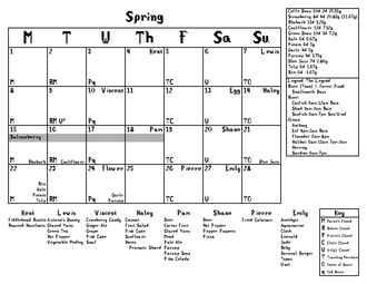 Spring Calendar